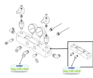 GRACO #10 JIC X 1/2 NPT NIPPLE FITTING (117557)