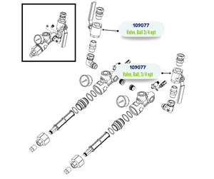 GRACO 600PSI BALL 3/4 NPT FEM VALVE (109077)