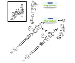 GRACO 3/4 SWIVEL UNION FITTING (118459)