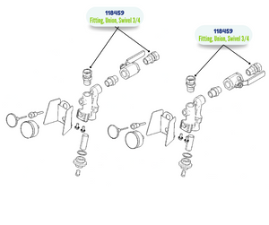 GRACO 3/4 SWIVEL UNION FITTING (118459)