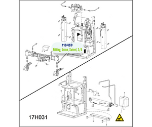 GRACO 3/4 SWIVEL UNION FITTING (118459)