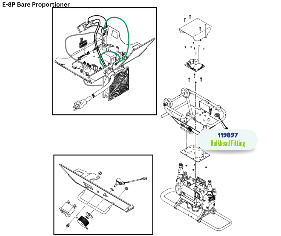 GRACO .250 CABLE BULKHEAD FITTING (119897)