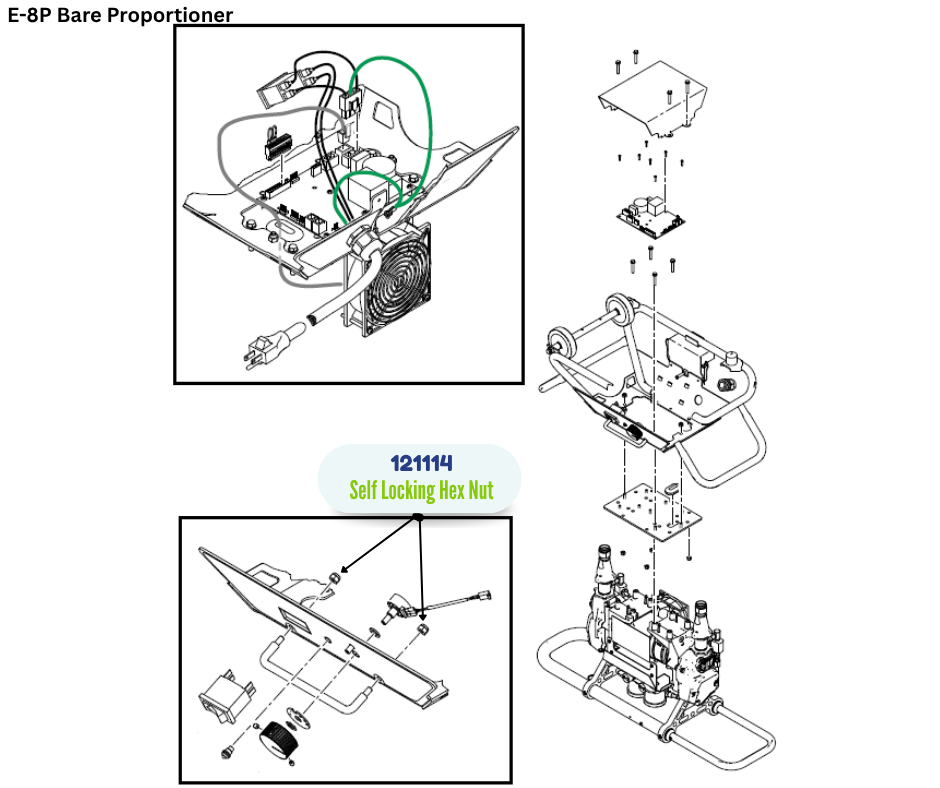 GRACO SELF LOCKING HEX NUT (121114)