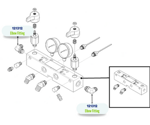 GRACO SAE X JIC ELBOW FITTING (121312)