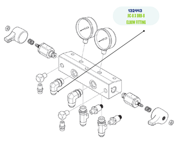 GRACO JIC-8 X ORB-8 ELBOW FITTING (132443)