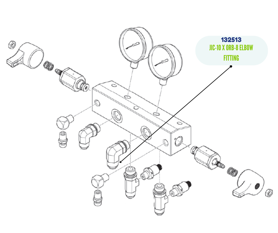 GRACO JIC-10 X ORB-8 ELBOW FITTING (132513)