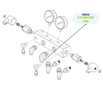 GRACO JIC-10 X ORB-8 ELBOW FITTING (132513)