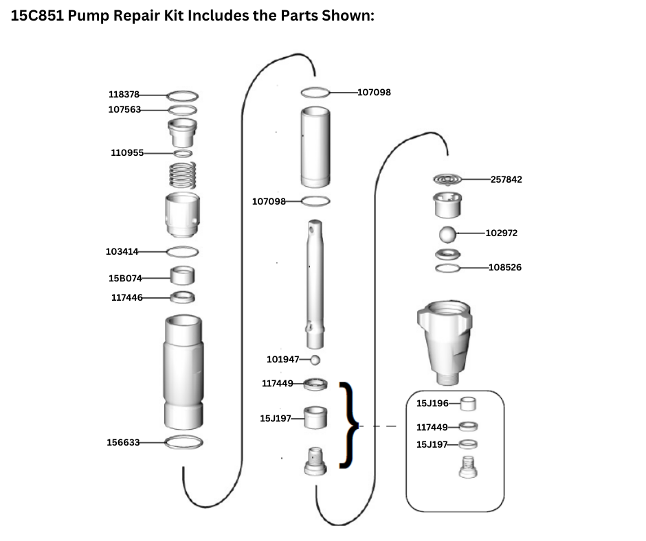 PUMP REPAIR KIT (15C851)