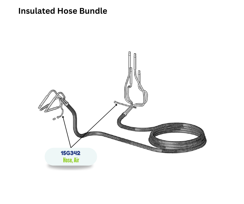 1/4 ID 35 FT AIR REACTOR HEATED HOSE (15G342)