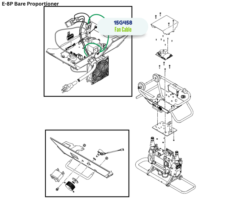 GRACO CABLE,FAN,46 W/PLUG & BRD CONN (15G458)