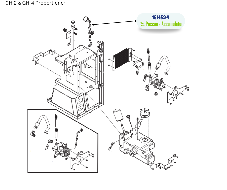 1/4 NPT PRESSURE ACCUMULATOR (15H524)