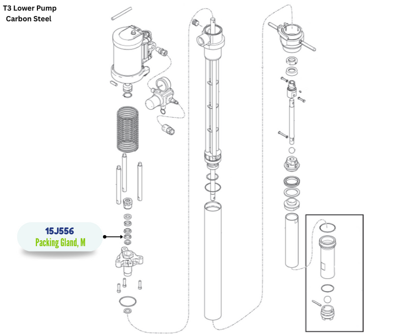 GRACO MALE GLAND PACKING (15J556)