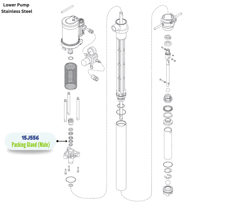 GRACO MALE GLAND PACKING (15J556)
