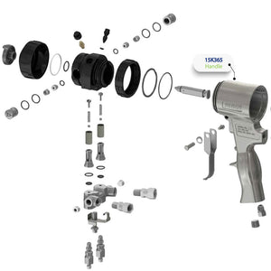 Handle for Graco Fusion Air Purge (AP) Spray Gun (15K365)