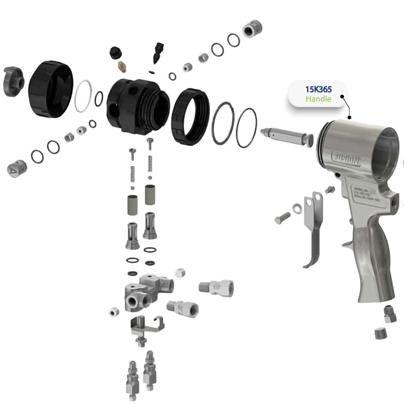Handle for Graco Fusion Air Purge (AP) Spray Gun (15K365)