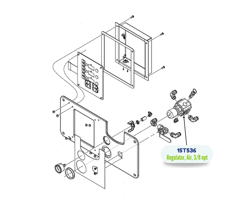 3/8 NPT AIR REGULATOR (15T536)