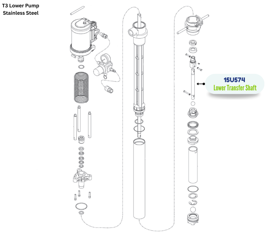 GRACO TRANSFER SHAFT;LOWER;T3(15U574)