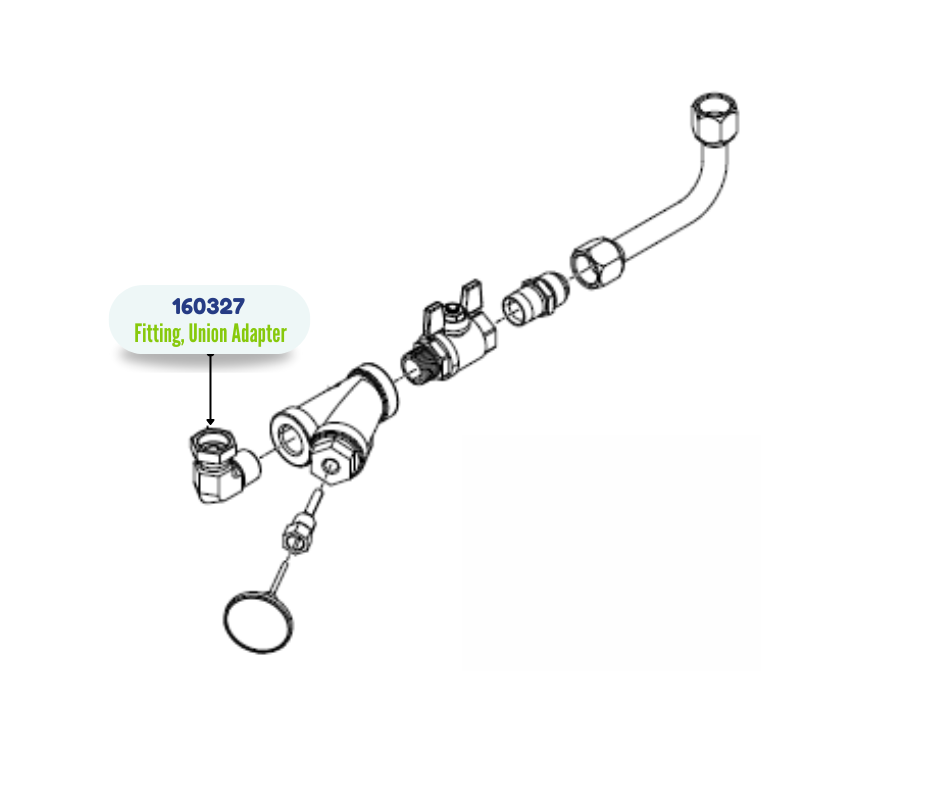 90 DEG ADAPTER UNION FITTING (160327)