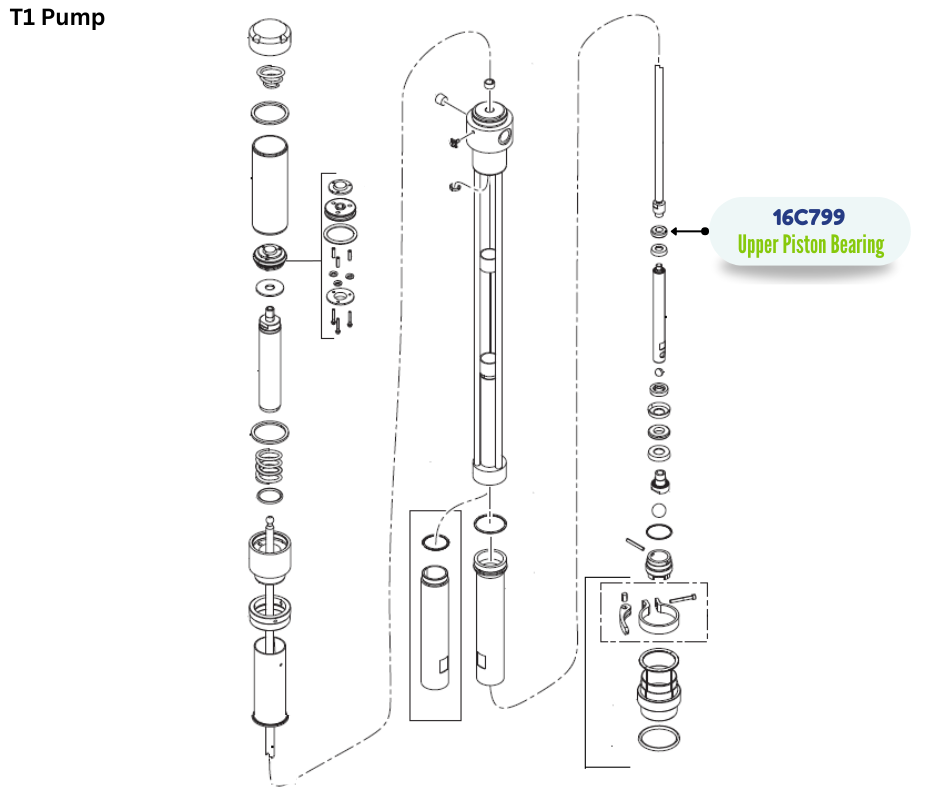 GRACO UPPER PISTON BEARING;T1(16C799)