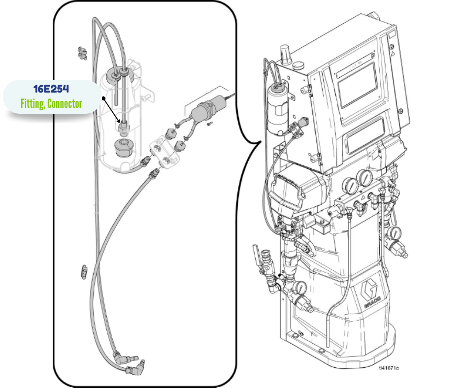 GRACO STRAIGHT MALE CONNECTOR FITTING (16E254)