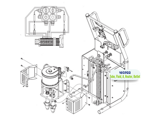 OUTLET HEATER A FLUID TUBE (16G922)