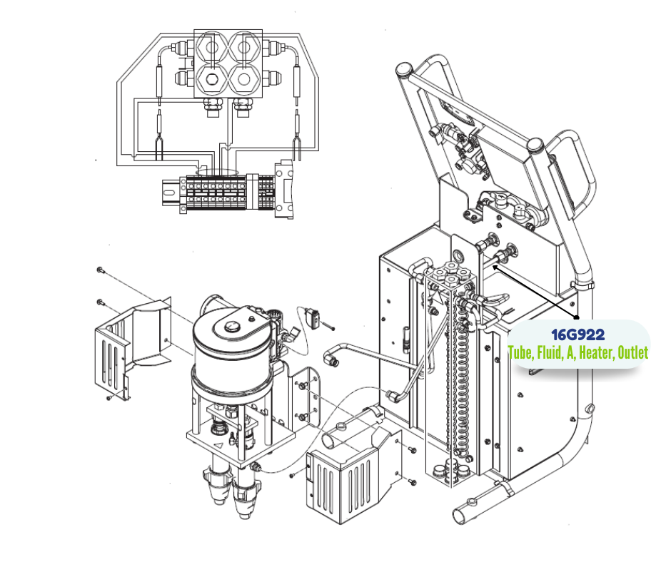 OUTLET HEATER A FLUID TUBE (16G922)