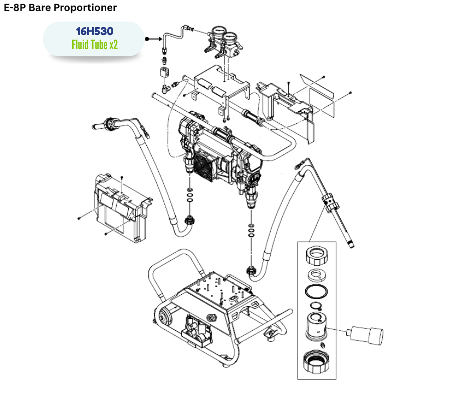 GRACO FLUID TUBE, E8P (16H530)