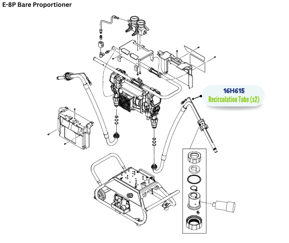 GRACO RECIRCULATION TUBE, E8P (16H615)