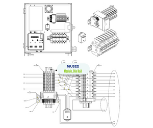 PWR SUP TERM BLK DIN RAIL MODULE (16U522)