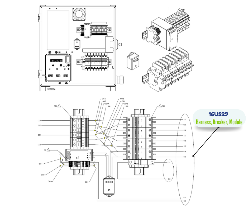 NG REACTOR BRKR MOD HARNESS (16U529)