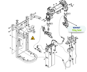 GRACO 3/4 NPT X 1 NPSM SWIVEL FITTING (16W967)