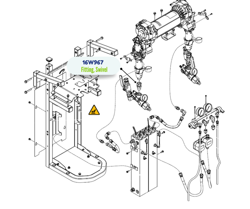 GRACO 3/4 NPT X 1 NPSM SWIVEL FITTING (16W967)