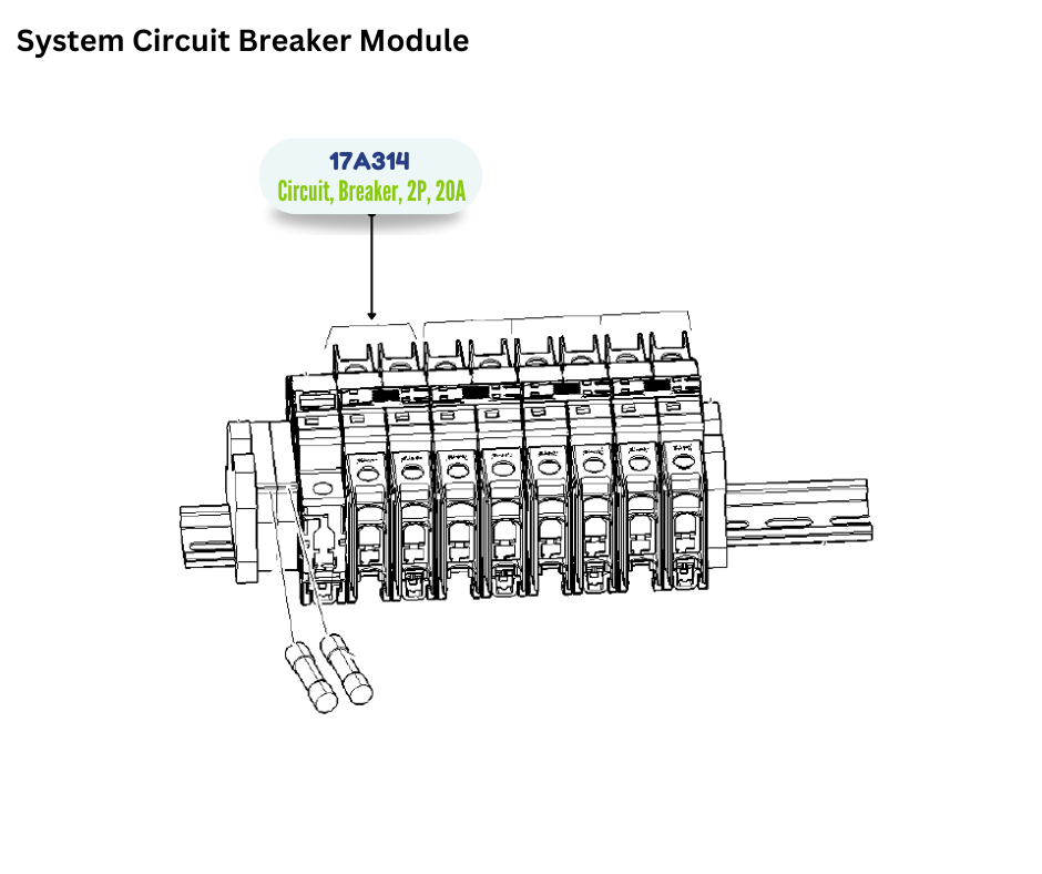 AB UL489 20A 2P BREAKER CIRCUIT (17A314)
