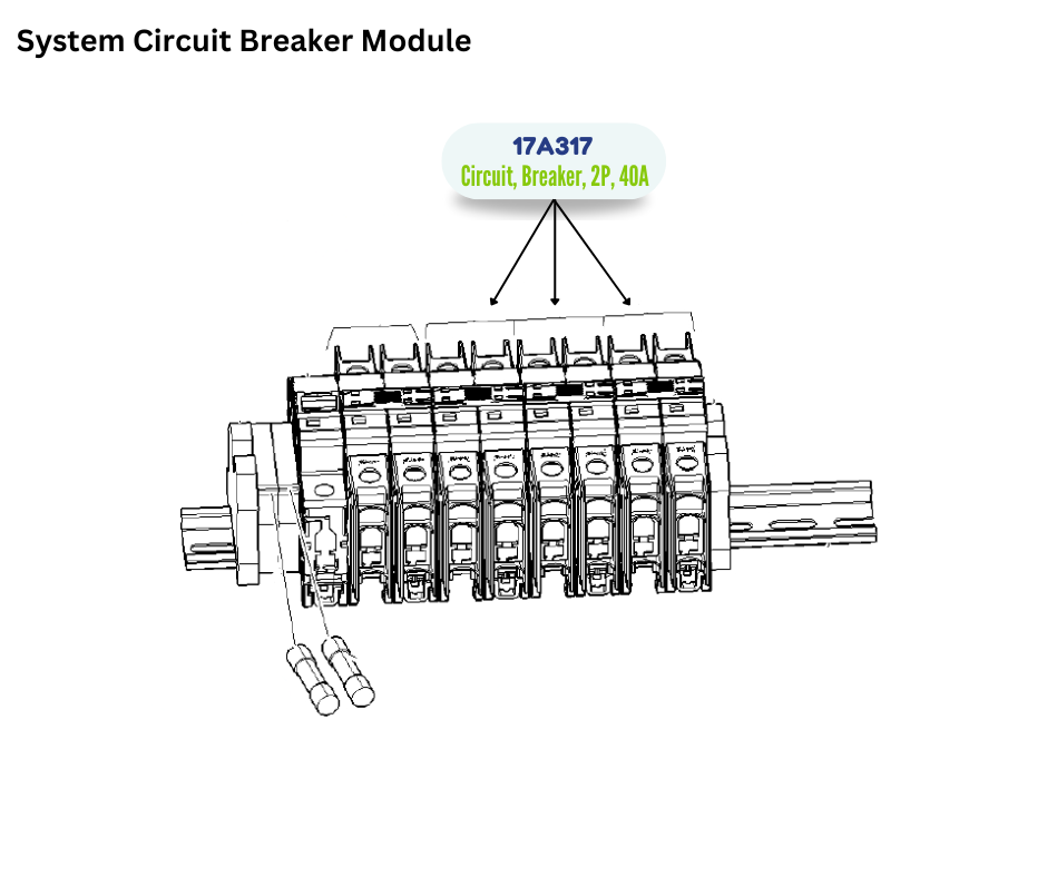 AB UL489 40A 2P BREAKER CIRCUIT (17A317)