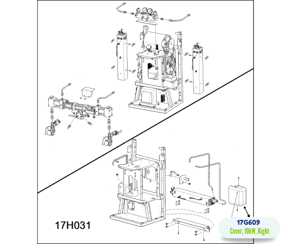 R2 H30 RIGHT 10KW COVER KIT (17G609)