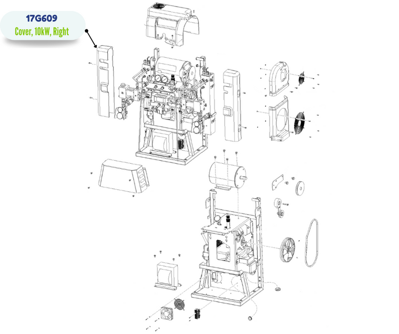 R2 H30 RIGHT 10KW COVER KIT (17G609)