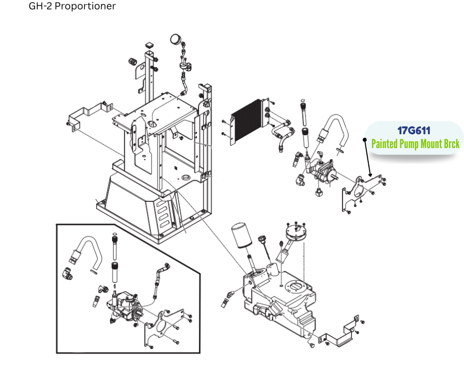 LF HYD PUMP MNTG BRACKET KIT (17G611)