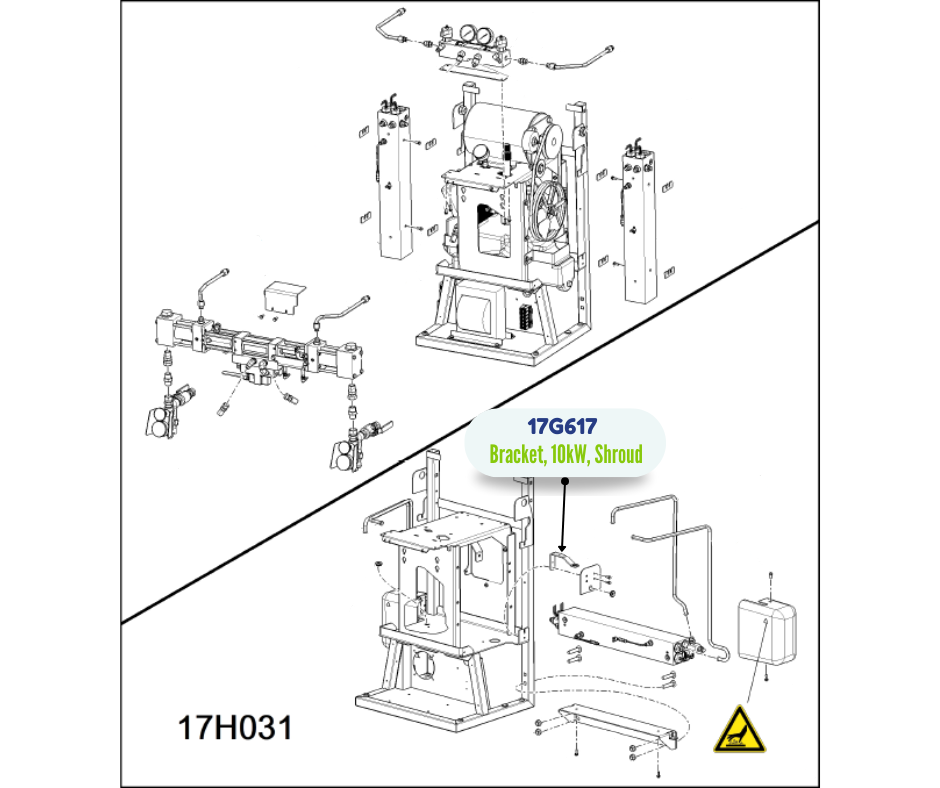 SHROUD 10KW BRACKET KIT (17G617)
