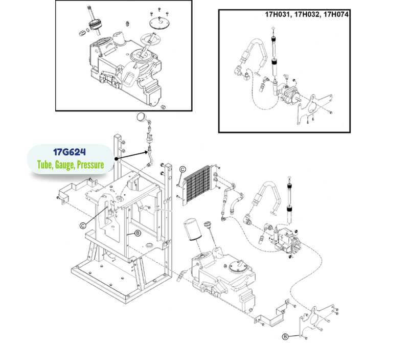 PRESSURE GAUGE TUBE KIT (17G624)