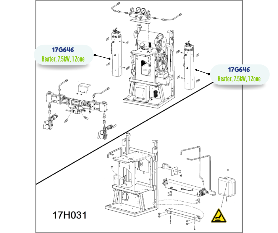 RTD 1 ZONE 7.5KW HEATER KIT (17G646)