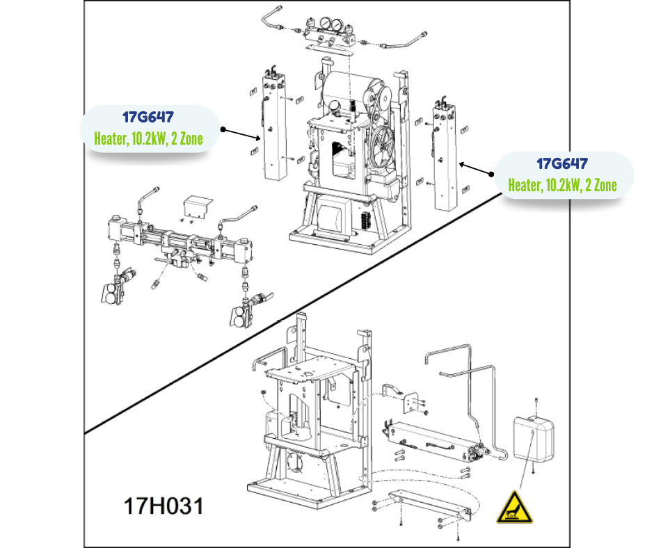 RTD 2 ZONE 10.2KW HEATER KIT (17G647)