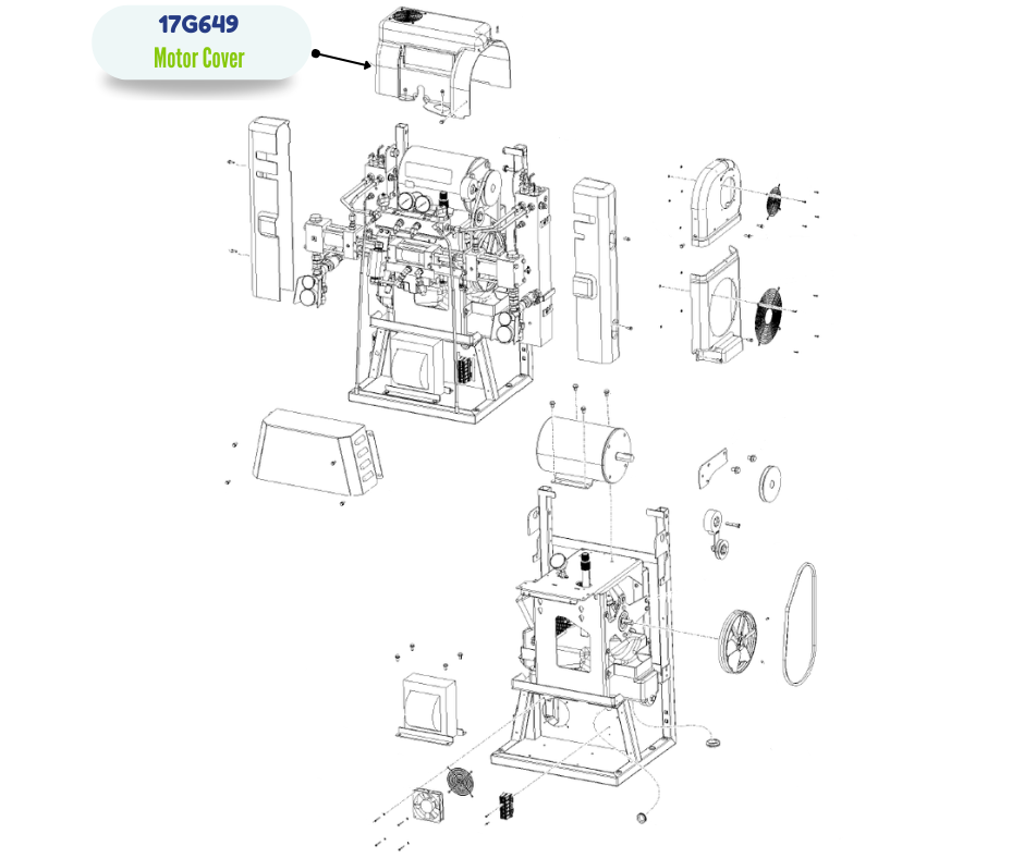 BLUE MOTOR COVER KIT (17G649)
