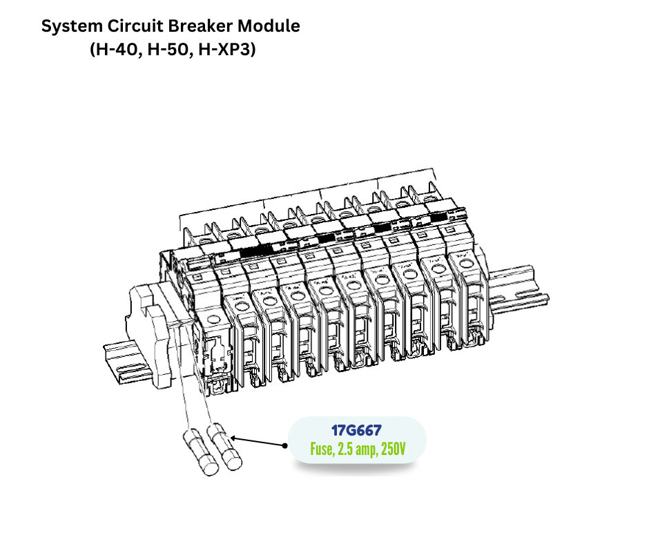 GRACO QTY 4 5X20MM 2.5A FUSE KIT (17G667)