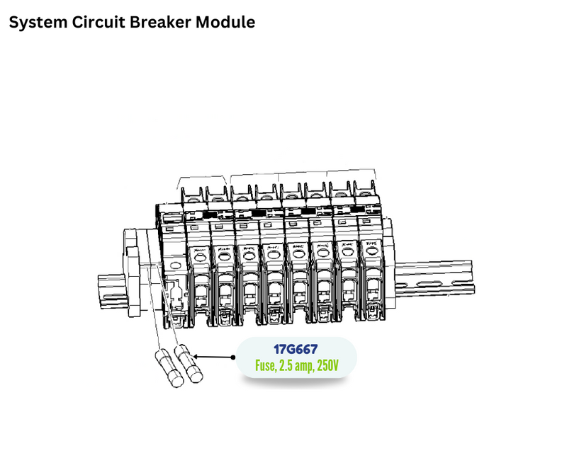 GRACO QTY 4 5X20MM 2.5A FUSE KIT (17G667)