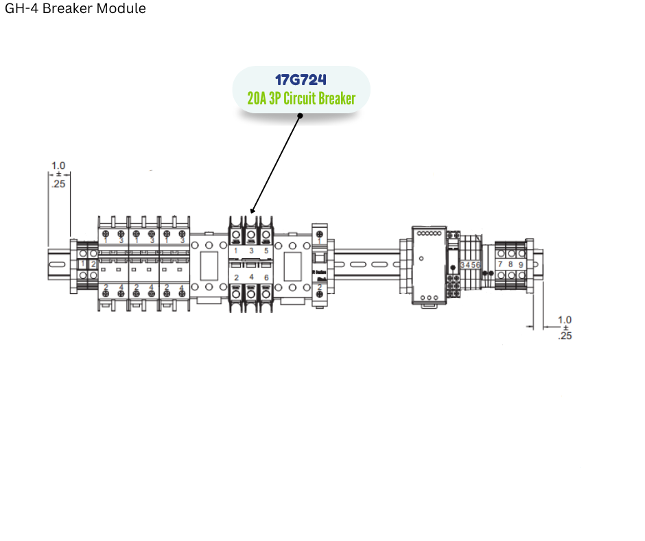 20A 3P BREAKER CIRCUIT KIT (17G724)