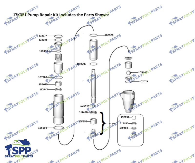 ASIDE AXP1 PUMP REPAIR KIT (17K351)