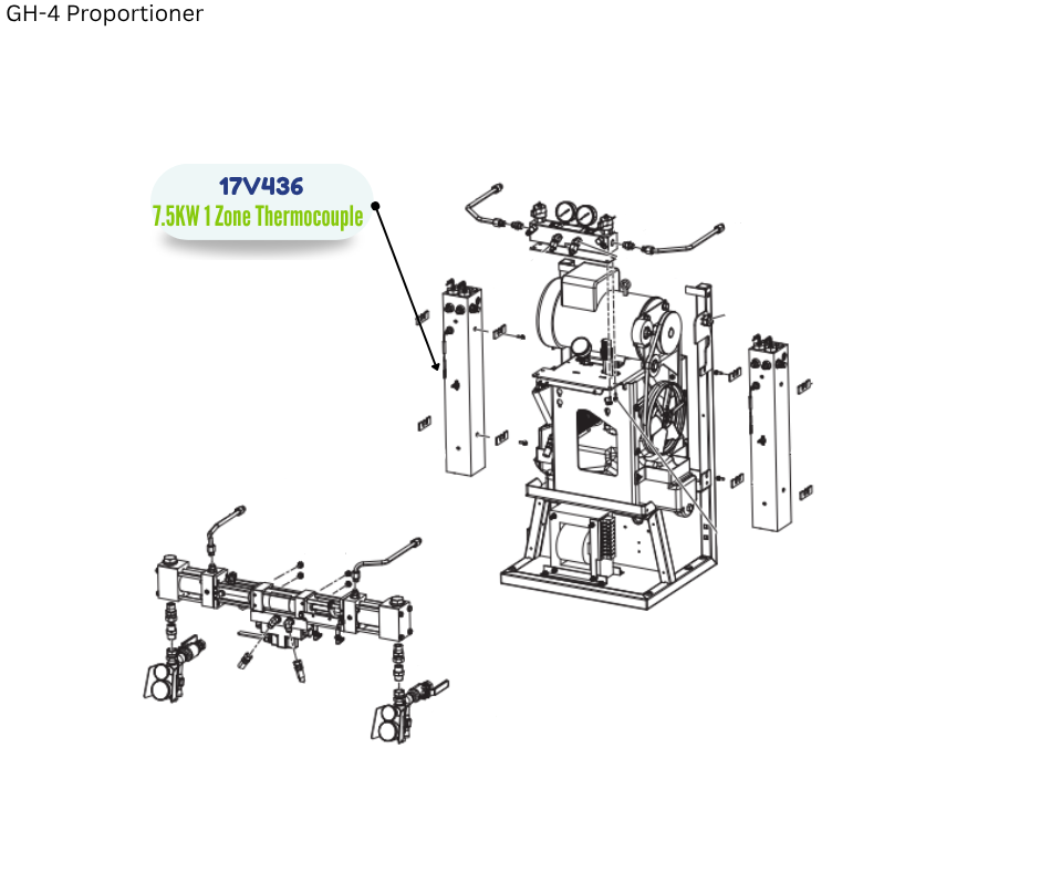 GRACO, THEMOCOUPLE, 7.5 KW, HEATER, KIT (17V436)