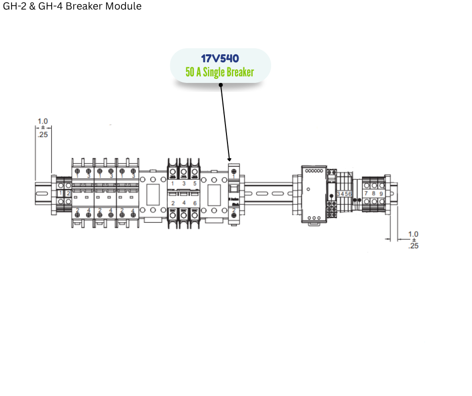 GRACO 50A 1P BREAKER (17V540)