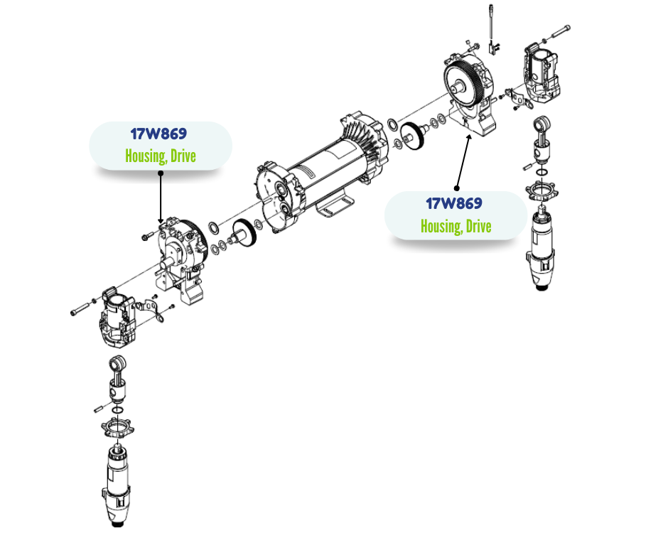 GRACO DRIVE HOUSING REPAIR KIT (17W869)