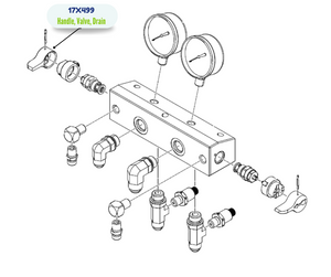 GRACO RED DRAIN VALVE HANDLE (17X499)